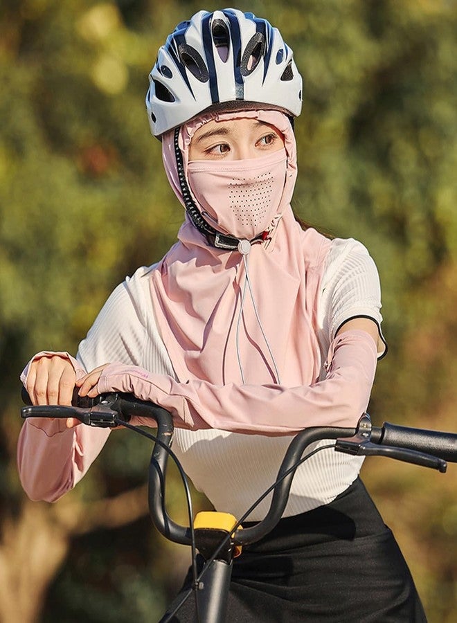 BSYLOO Women's UV Protection Balaclava Hat with Neck Guard & Face Mask for Cycling, Travel & Outdoor Activities - Image 3